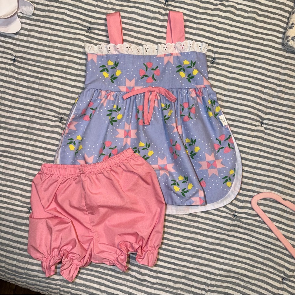 The Beaufort Bonnet Company Pink & Lavender Floral Two-Piece Sundress Set